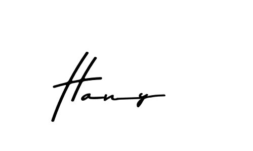 How to make Hany  name signature. Use Asem Kandis PERSONAL USE style for creating short signs online. This is the latest handwritten sign. Hany  signature style 9 images and pictures png