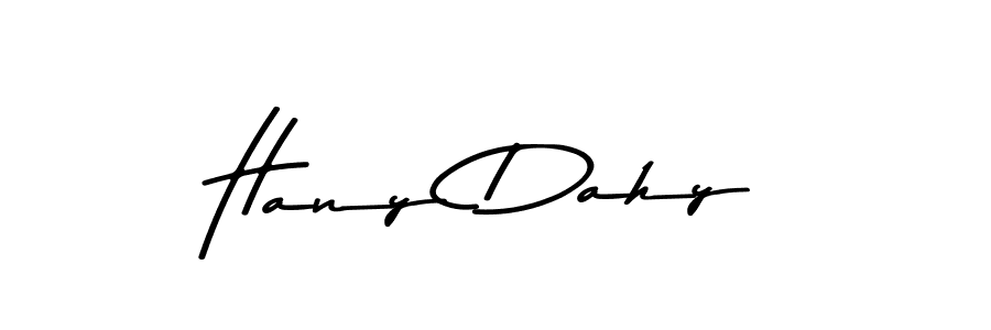 Design your own signature with our free online signature maker. With this signature software, you can create a handwritten (Asem Kandis PERSONAL USE) signature for name Hany Dahy. Hany Dahy signature style 9 images and pictures png
