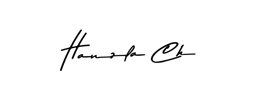 How to make Hanzla Ch name signature. Use Asem Kandis PERSONAL USE style for creating short signs online. This is the latest handwritten sign. Hanzla Ch signature style 9 images and pictures png