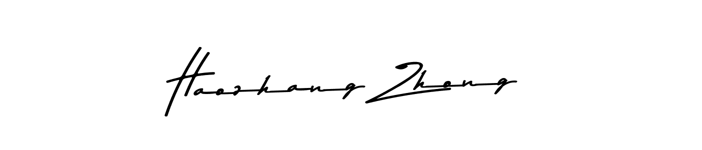 Design your own signature with our free online signature maker. With this signature software, you can create a handwritten (Asem Kandis PERSONAL USE) signature for name Haozhang Zhong. Haozhang Zhong signature style 9 images and pictures png