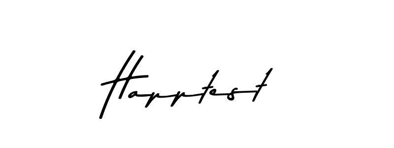 Design your own signature with our free online signature maker. With this signature software, you can create a handwritten (Asem Kandis PERSONAL USE) signature for name Happtest. Happtest signature style 9 images and pictures png