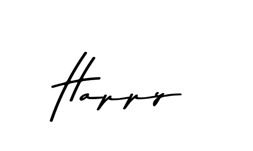 How to make Happy name signature. Use Asem Kandis PERSONAL USE style for creating short signs online. This is the latest handwritten sign. Happy signature style 9 images and pictures png