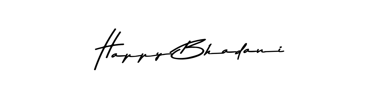 The best way (Asem Kandis PERSONAL USE) to make a short signature is to pick only two or three words in your name. The name Happy Bhadani include a total of six letters. For converting this name. Happy Bhadani signature style 9 images and pictures png
