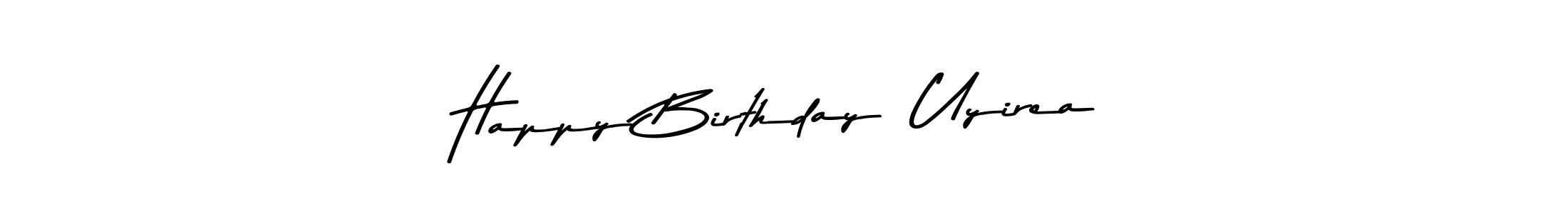 Asem Kandis PERSONAL USE is a professional signature style that is perfect for those who want to add a touch of class to their signature. It is also a great choice for those who want to make their signature more unique. Get Happy Birthday  Uyirea name to fancy signature for free. Happy Birthday  Uyirea signature style 9 images and pictures png