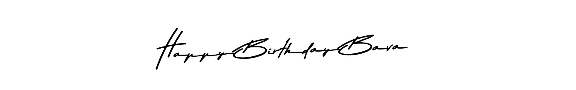 How to make Happy Birthday Bava name signature. Use Asem Kandis PERSONAL USE style for creating short signs online. This is the latest handwritten sign. Happy Birthday Bava signature style 9 images and pictures png