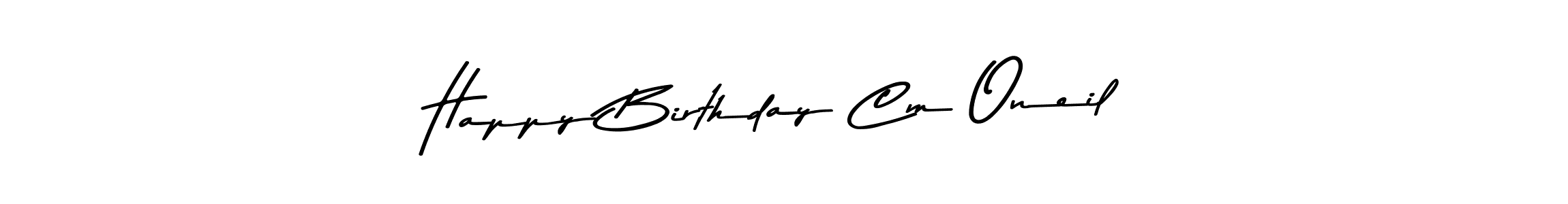 Use a signature maker to create a handwritten signature online. With this signature software, you can design (Asem Kandis PERSONAL USE) your own signature for name Happy Birthday Cm Oneil. Happy Birthday Cm Oneil signature style 9 images and pictures png