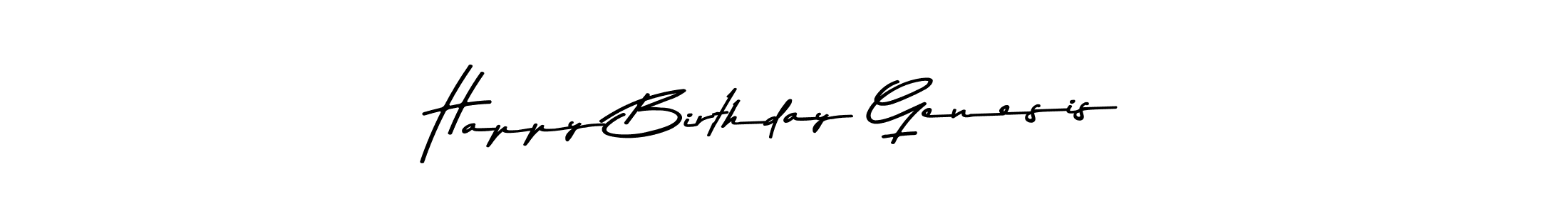 The best way (Asem Kandis PERSONAL USE) to make a short signature is to pick only two or three words in your name. The name Happy Birthday Genesis include a total of six letters. For converting this name. Happy Birthday Genesis signature style 9 images and pictures png