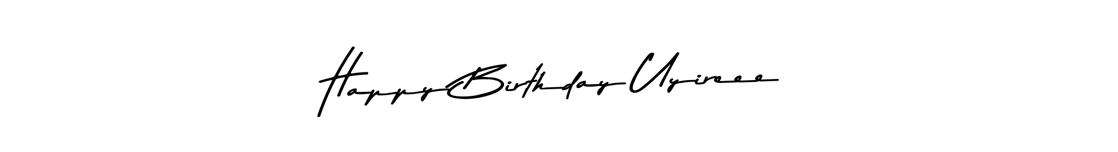 Create a beautiful signature design for name Happy Birthday Uyireee. With this signature (Asem Kandis PERSONAL USE) fonts, you can make a handwritten signature for free. Happy Birthday Uyireee signature style 9 images and pictures png