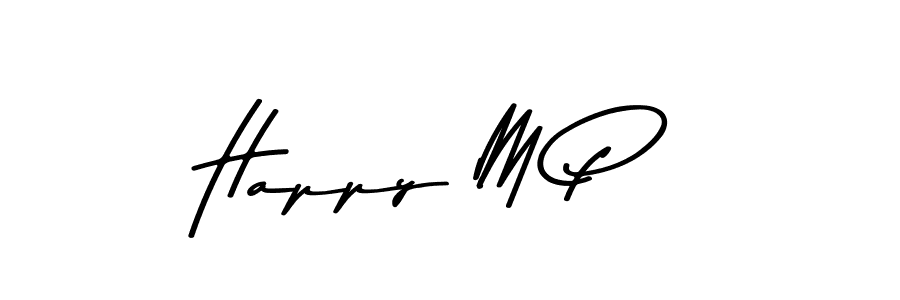 Use a signature maker to create a handwritten signature online. With this signature software, you can design (Asem Kandis PERSONAL USE) your own signature for name Happy M P. Happy M P signature style 9 images and pictures png