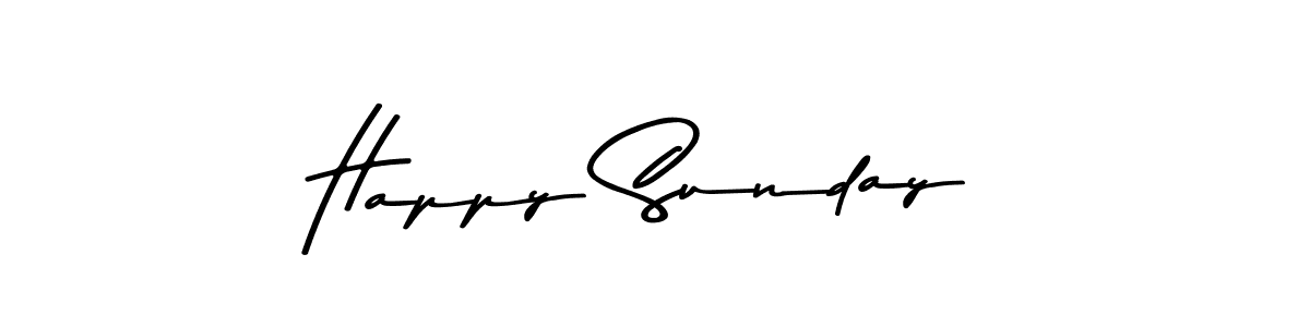 Design your own signature with our free online signature maker. With this signature software, you can create a handwritten (Asem Kandis PERSONAL USE) signature for name Happy Sunday. Happy Sunday signature style 9 images and pictures png