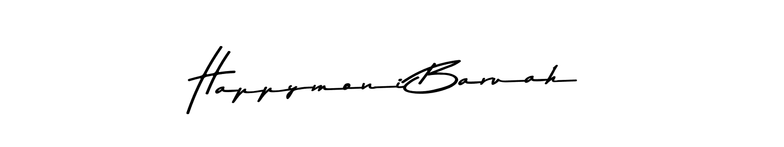 The best way (Asem Kandis PERSONAL USE) to make a short signature is to pick only two or three words in your name. The name Happymoni Baruah include a total of six letters. For converting this name. Happymoni Baruah signature style 9 images and pictures png