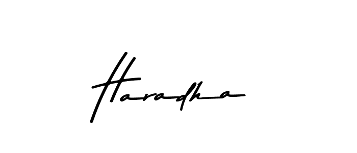 Make a beautiful signature design for name Haradha. With this signature (Asem Kandis PERSONAL USE) style, you can create a handwritten signature for free. Haradha signature style 9 images and pictures png