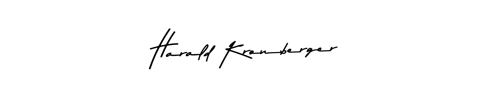 Design your own signature with our free online signature maker. With this signature software, you can create a handwritten (Asem Kandis PERSONAL USE) signature for name Harald Kronberger. Harald Kronberger signature style 9 images and pictures png
