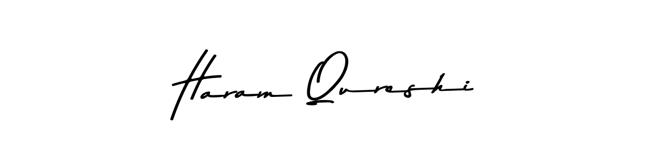 You should practise on your own different ways (Asem Kandis PERSONAL USE) to write your name (Haram Qureshi) in signature. don't let someone else do it for you. Haram Qureshi signature style 9 images and pictures png