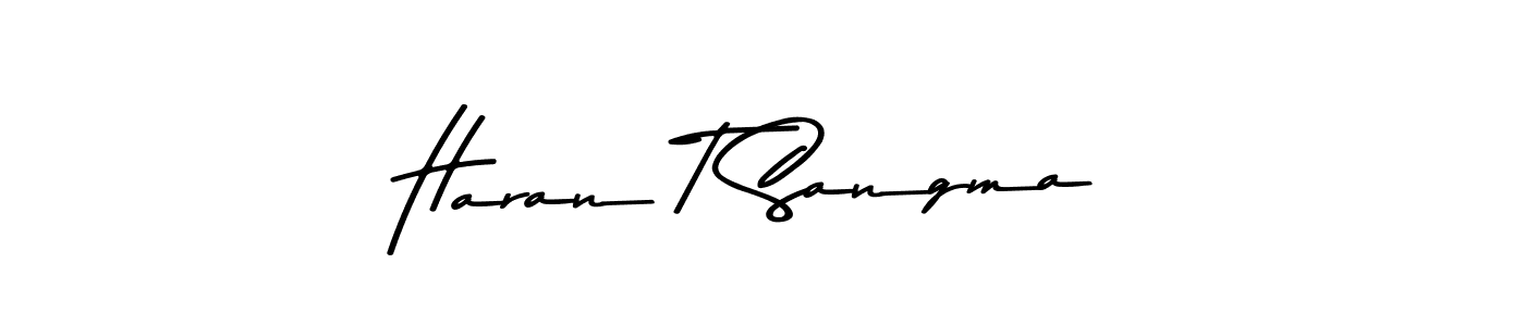 How to make Haran T Sangma signature? Asem Kandis PERSONAL USE is a professional autograph style. Create handwritten signature for Haran T Sangma name. Haran T Sangma signature style 9 images and pictures png