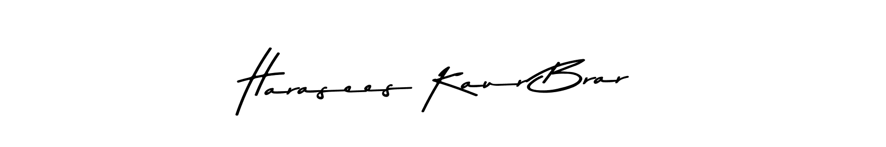 Harasees Kaur Brar stylish signature style. Best Handwritten Sign (Asem Kandis PERSONAL USE) for my name. Handwritten Signature Collection Ideas for my name Harasees Kaur Brar. Harasees Kaur Brar signature style 9 images and pictures png