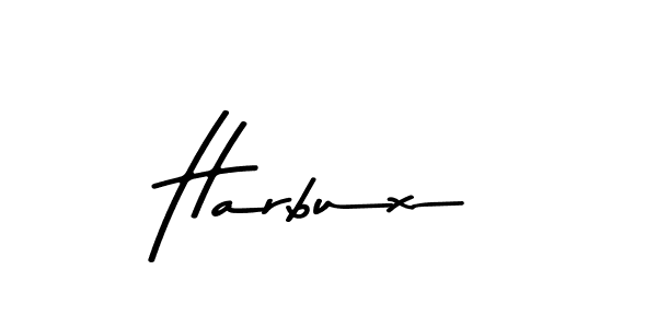 Create a beautiful signature design for name Harbux. With this signature (Asem Kandis PERSONAL USE) fonts, you can make a handwritten signature for free. Harbux signature style 9 images and pictures png