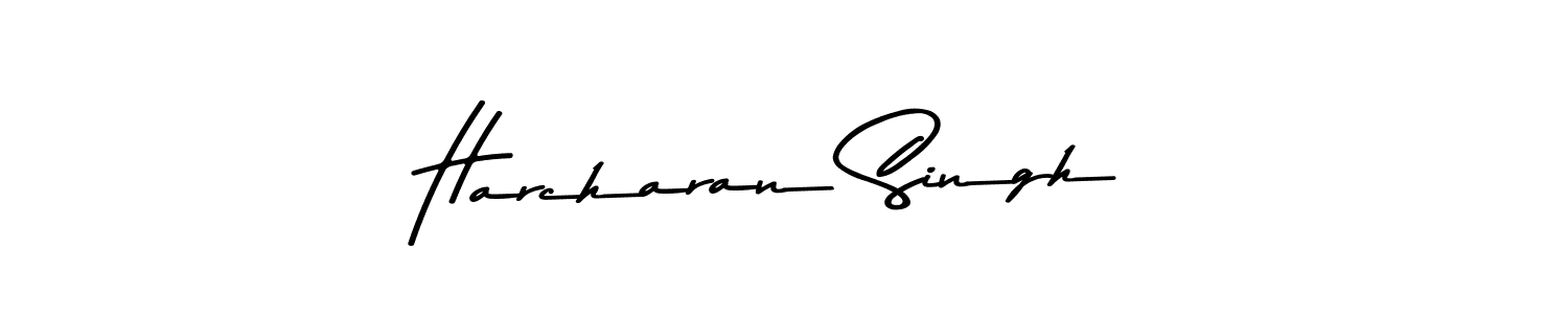 How to make Harcharan Singh name signature. Use Asem Kandis PERSONAL USE style for creating short signs online. This is the latest handwritten sign. Harcharan Singh signature style 9 images and pictures png