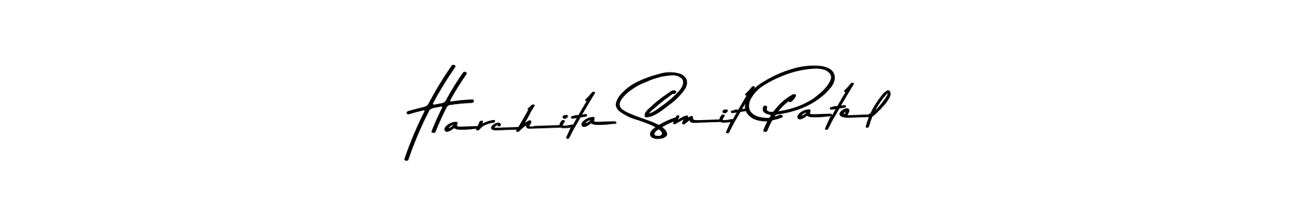 You should practise on your own different ways (Asem Kandis PERSONAL USE) to write your name (Harchita Smit Patel) in signature. don't let someone else do it for you. Harchita Smit Patel signature style 9 images and pictures png