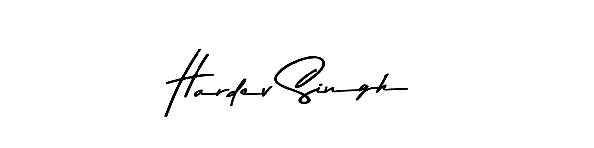 Design your own signature with our free online signature maker. With this signature software, you can create a handwritten (Asem Kandis PERSONAL USE) signature for name Hardev Singh. Hardev Singh signature style 9 images and pictures png