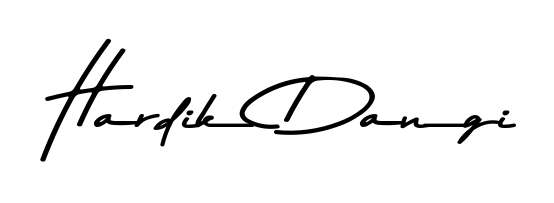 The Asem Kandis PERSONAL USE lettering style adds unique flourish to name Hardik Dangi. Stand out with a custom digital autograph made in seconds. Hardik Dangi signature style 9 images and pictures png