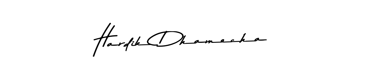 Hardik Dhamecha stylish signature style. Best Handwritten Sign (Asem Kandis PERSONAL USE) for my name. Handwritten Signature Collection Ideas for my name Hardik Dhamecha. Hardik Dhamecha signature style 9 images and pictures png