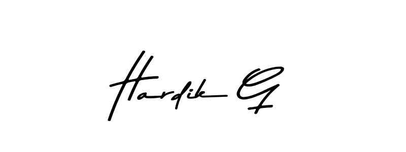 How to make Hardik G signature? Asem Kandis PERSONAL USE is a professional autograph style. Create handwritten signature for Hardik G name. Hardik G signature style 9 images and pictures png