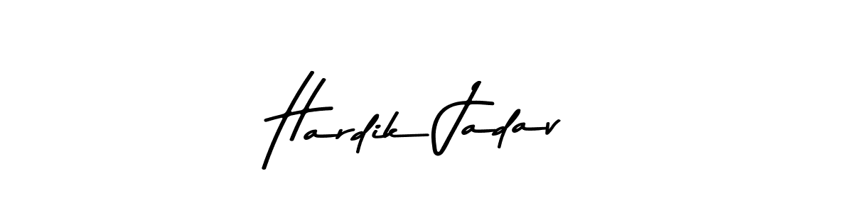 Make a beautiful signature design for name Hardik Jadav. With this signature (Asem Kandis PERSONAL USE) style, you can create a handwritten signature for free. Hardik Jadav signature style 9 images and pictures png