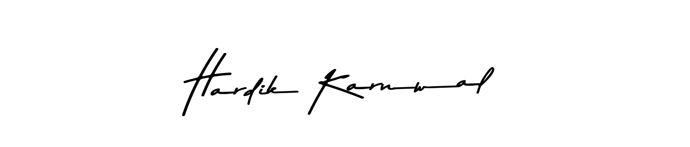 Use a signature maker to create a handwritten signature online. With this signature software, you can design (Asem Kandis PERSONAL USE) your own signature for name Hardik Karnwal. Hardik Karnwal signature style 9 images and pictures png