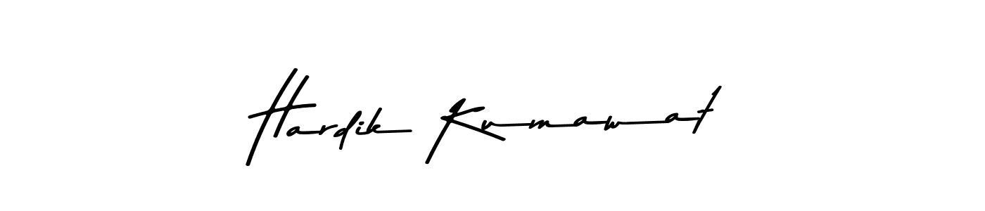 Also You can easily find your signature by using the search form. We will create Hardik Kumawat name handwritten signature images for you free of cost using Asem Kandis PERSONAL USE sign style. Hardik Kumawat signature style 9 images and pictures png