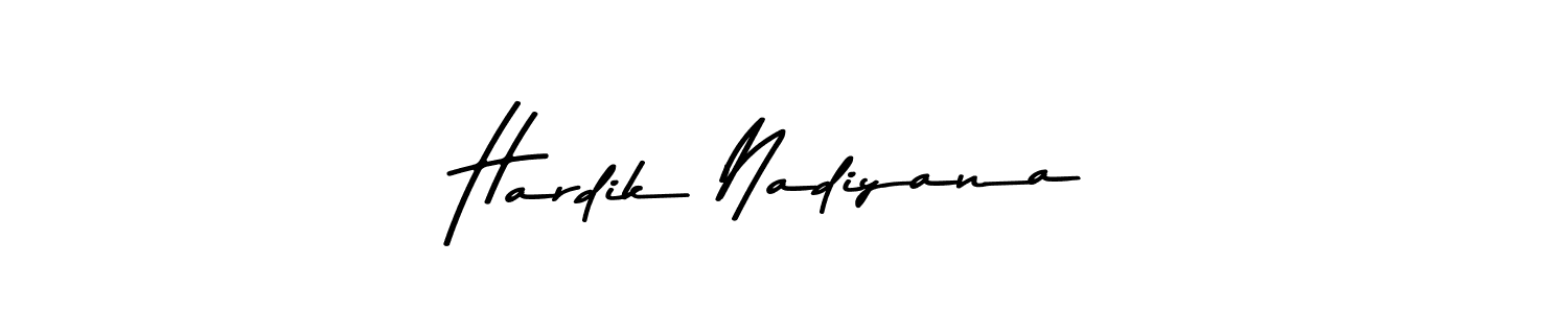 Create a beautiful signature design for name Hardik Nadiyana. With this signature (Asem Kandis PERSONAL USE) fonts, you can make a handwritten signature for free. Hardik Nadiyana signature style 9 images and pictures png