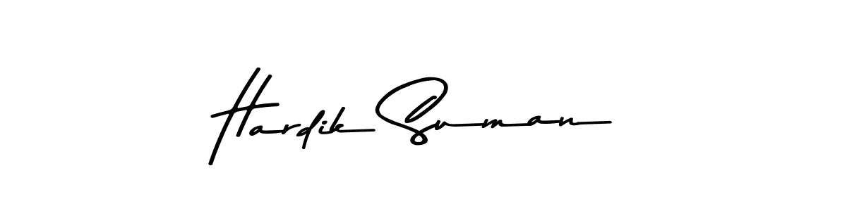 Make a short Hardik Suman signature style. Manage your documents anywhere anytime using Asem Kandis PERSONAL USE. Create and add eSignatures, submit forms, share and send files easily. Hardik Suman signature style 9 images and pictures png