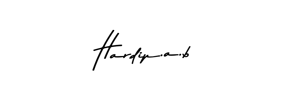 How to make Hardip.a.b name signature. Use Asem Kandis PERSONAL USE style for creating short signs online. This is the latest handwritten sign. Hardip.a.b signature style 9 images and pictures png