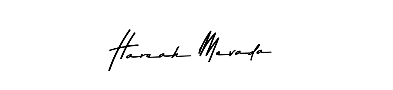 Make a beautiful signature design for name Hareah Mevada. With this signature (Asem Kandis PERSONAL USE) style, you can create a handwritten signature for free. Hareah Mevada signature style 9 images and pictures png