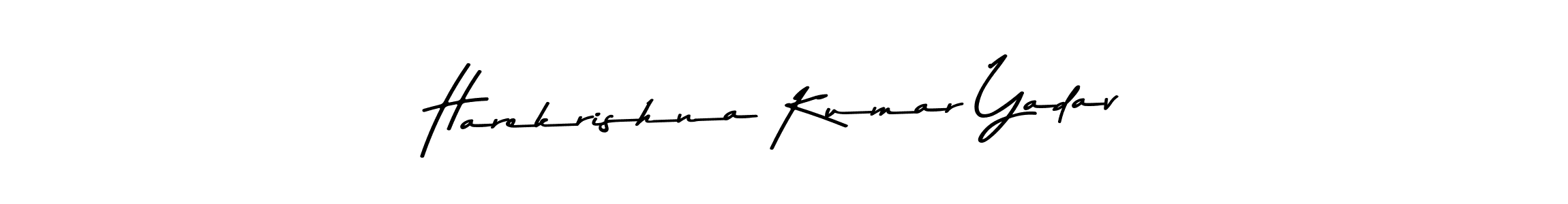 You should practise on your own different ways (Asem Kandis PERSONAL USE) to write your name (Harekrishna Kumar Yadav) in signature. don't let someone else do it for you. Harekrishna Kumar Yadav signature style 9 images and pictures png