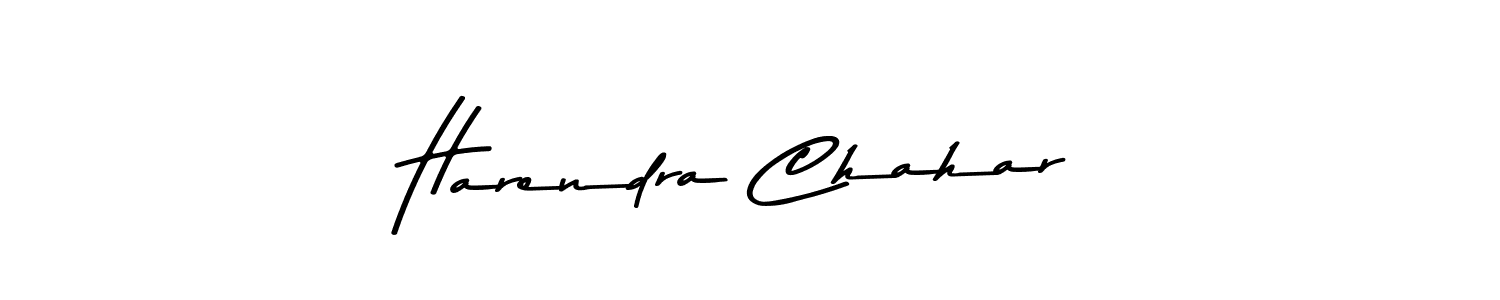 How to make Harendra Chahar name signature. Use Asem Kandis PERSONAL USE style for creating short signs online. This is the latest handwritten sign. Harendra Chahar signature style 9 images and pictures png