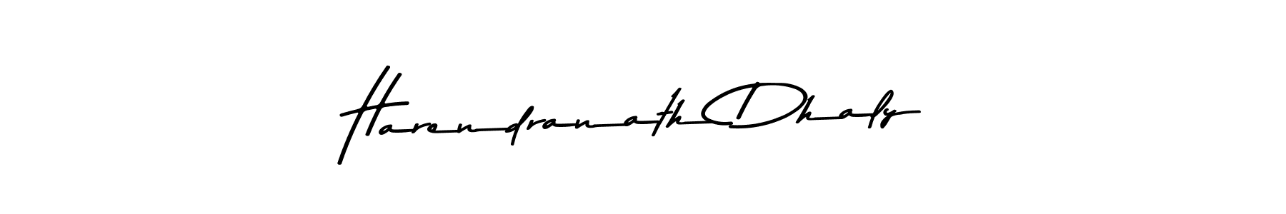 How to make Harendranath Dhaly name signature. Use Asem Kandis PERSONAL USE style for creating short signs online. This is the latest handwritten sign. Harendranath Dhaly signature style 9 images and pictures png