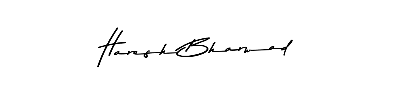 Design your own signature with our free online signature maker. With this signature software, you can create a handwritten (Asem Kandis PERSONAL USE) signature for name Haresh Bharwad. Haresh Bharwad signature style 9 images and pictures png