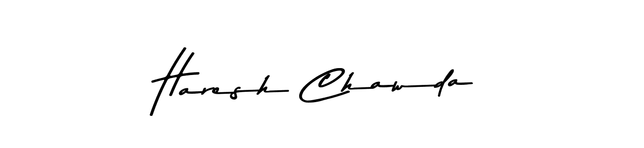 This is the best signature style for the Haresh Chawda name. Also you like these signature font (Asem Kandis PERSONAL USE). Mix name signature. Haresh Chawda signature style 9 images and pictures png