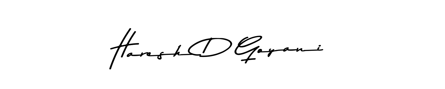 How to make Haresh D Goyani signature? Asem Kandis PERSONAL USE is a professional autograph style. Create handwritten signature for Haresh D Goyani name. Haresh D Goyani signature style 9 images and pictures png