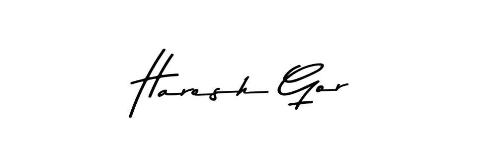 Design your own signature with our free online signature maker. With this signature software, you can create a handwritten (Asem Kandis PERSONAL USE) signature for name Haresh Gor. Haresh Gor signature style 9 images and pictures png