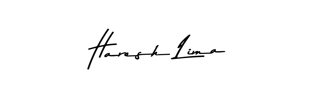 You should practise on your own different ways (Asem Kandis PERSONAL USE) to write your name (Haresh Lima) in signature. don't let someone else do it for you. Haresh Lima signature style 9 images and pictures png