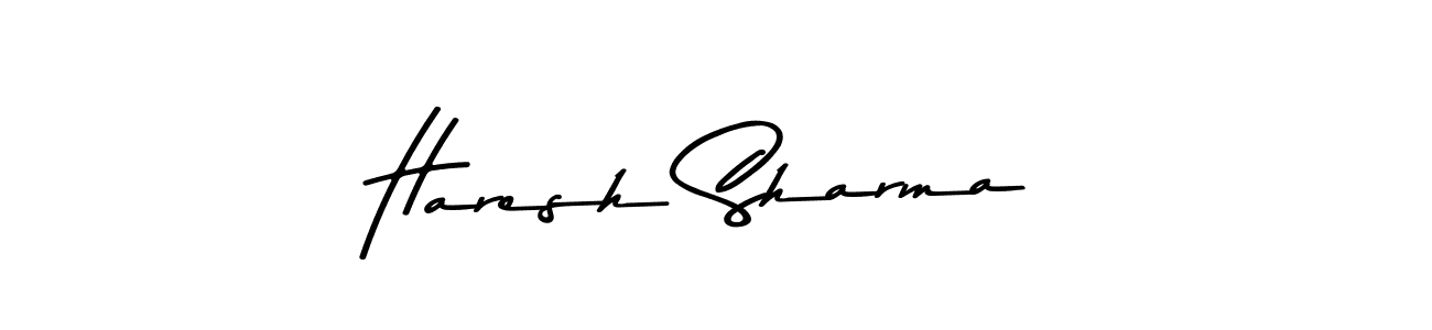 Design your own signature with our free online signature maker. With this signature software, you can create a handwritten (Asem Kandis PERSONAL USE) signature for name Haresh Sharma. Haresh Sharma signature style 9 images and pictures png