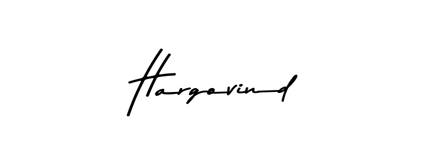 How to make Hargovind name signature. Use Asem Kandis PERSONAL USE style for creating short signs online. This is the latest handwritten sign. Hargovind signature style 9 images and pictures png
