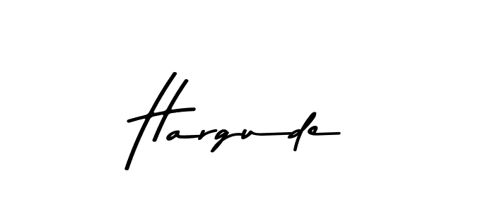 Create a beautiful signature design for name Hargude. With this signature (Asem Kandis PERSONAL USE) fonts, you can make a handwritten signature for free. Hargude signature style 9 images and pictures png