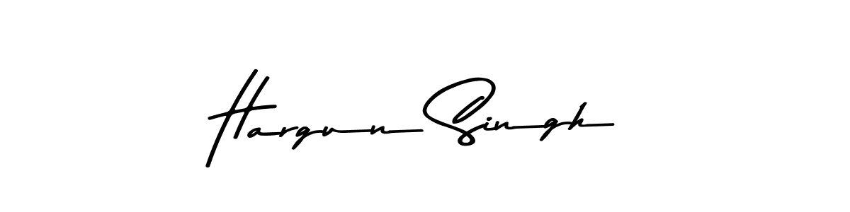 Make a beautiful signature design for name Hargun Singh. With this signature (Asem Kandis PERSONAL USE) style, you can create a handwritten signature for free. Hargun Singh signature style 9 images and pictures png