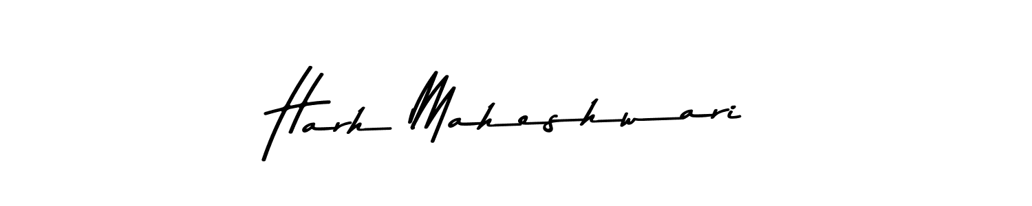 Use a signature maker to create a handwritten signature online. With this signature software, you can design (Asem Kandis PERSONAL USE) your own signature for name Harh Maheshwari. Harh Maheshwari signature style 9 images and pictures png