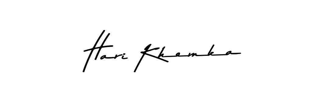 How to make Hari Khemka name signature. Use Asem Kandis PERSONAL USE style for creating short signs online. This is the latest handwritten sign. Hari Khemka signature style 9 images and pictures png