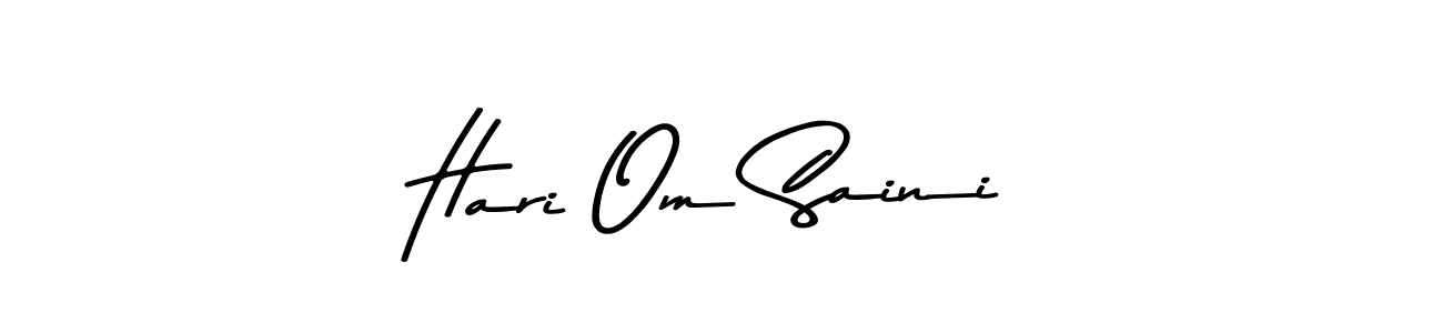 Make a beautiful signature design for name Hari Om Saini. With this signature (Asem Kandis PERSONAL USE) style, you can create a handwritten signature for free. Hari Om Saini signature style 9 images and pictures png