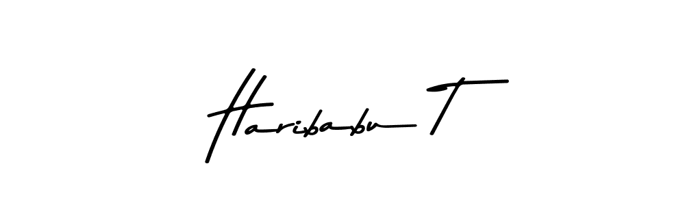 Design your own signature with our free online signature maker. With this signature software, you can create a handwritten (Asem Kandis PERSONAL USE) signature for name Haribabu T. Haribabu T signature style 9 images and pictures png